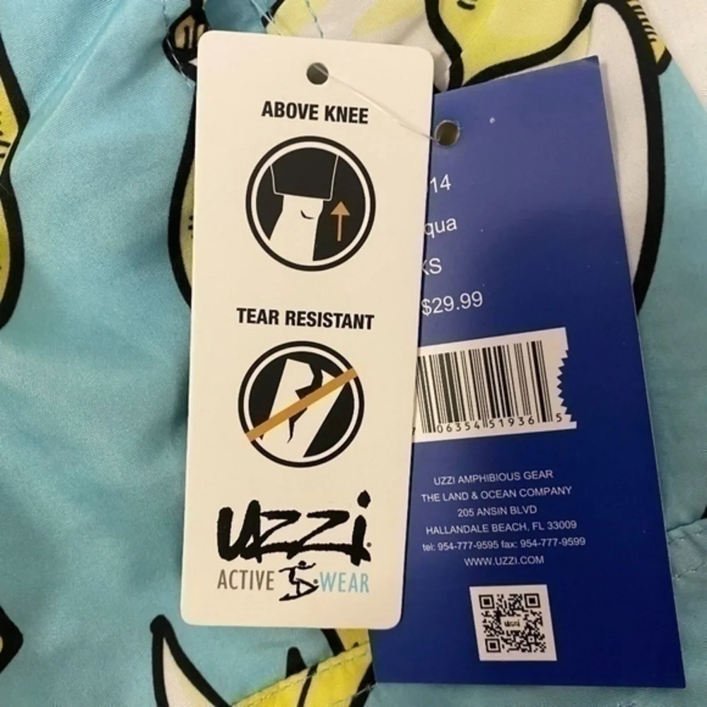 Uzzi Active Wear Swim Trunks Boys X-Small NWT